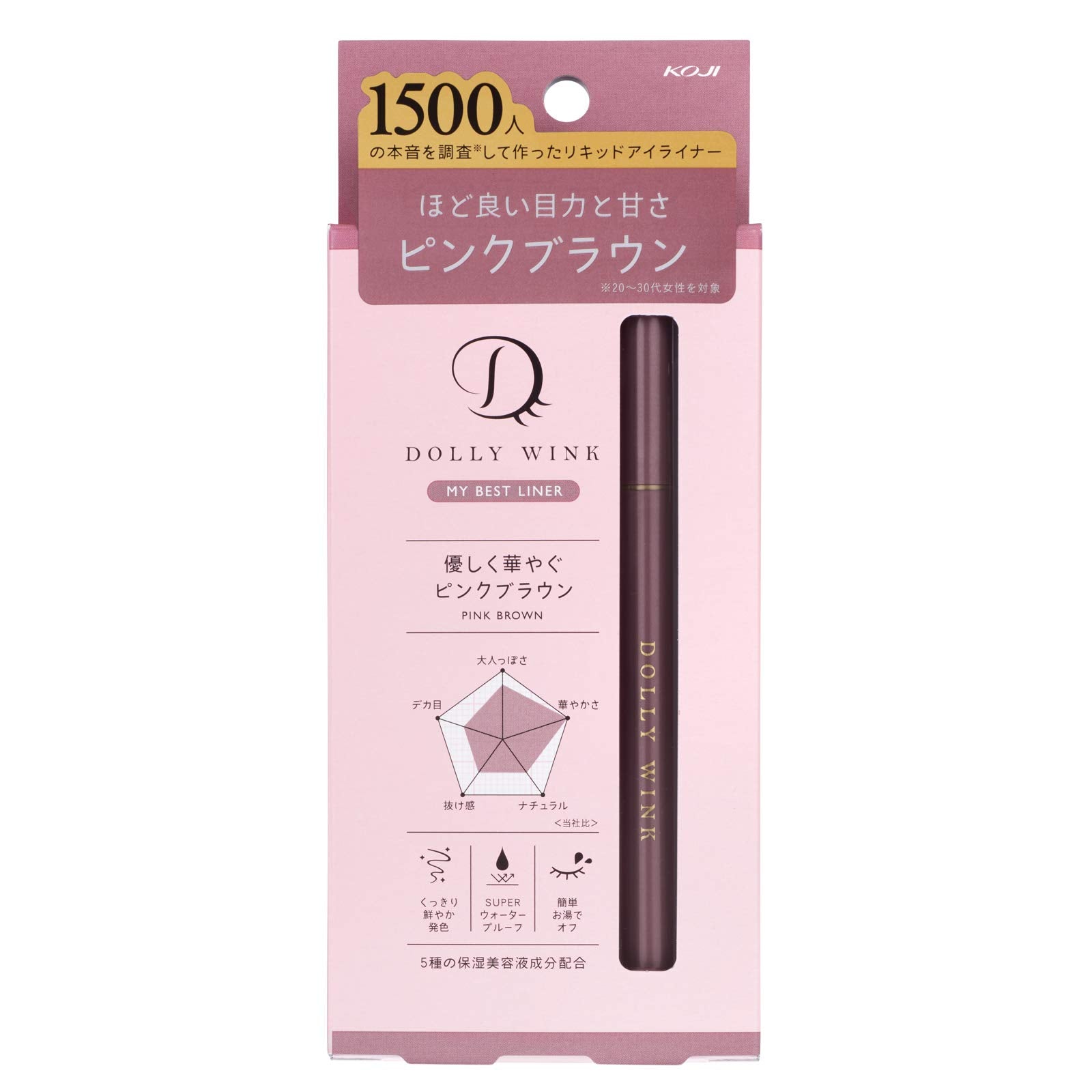 Dolly Wink My Best Liner Pink Brown – Long - lasting Precision Eyeliner