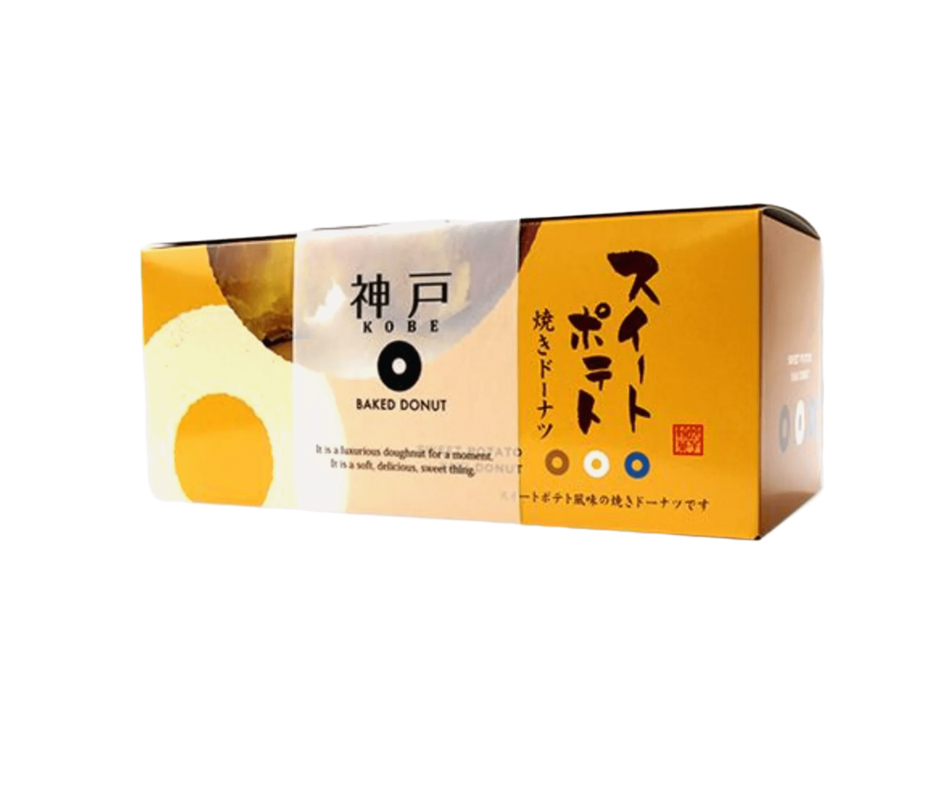 6-piece Naniwaya Kobe Sweet Potato Baked Donuts, baked texture, designed for snack lovers and sweet potato fans.