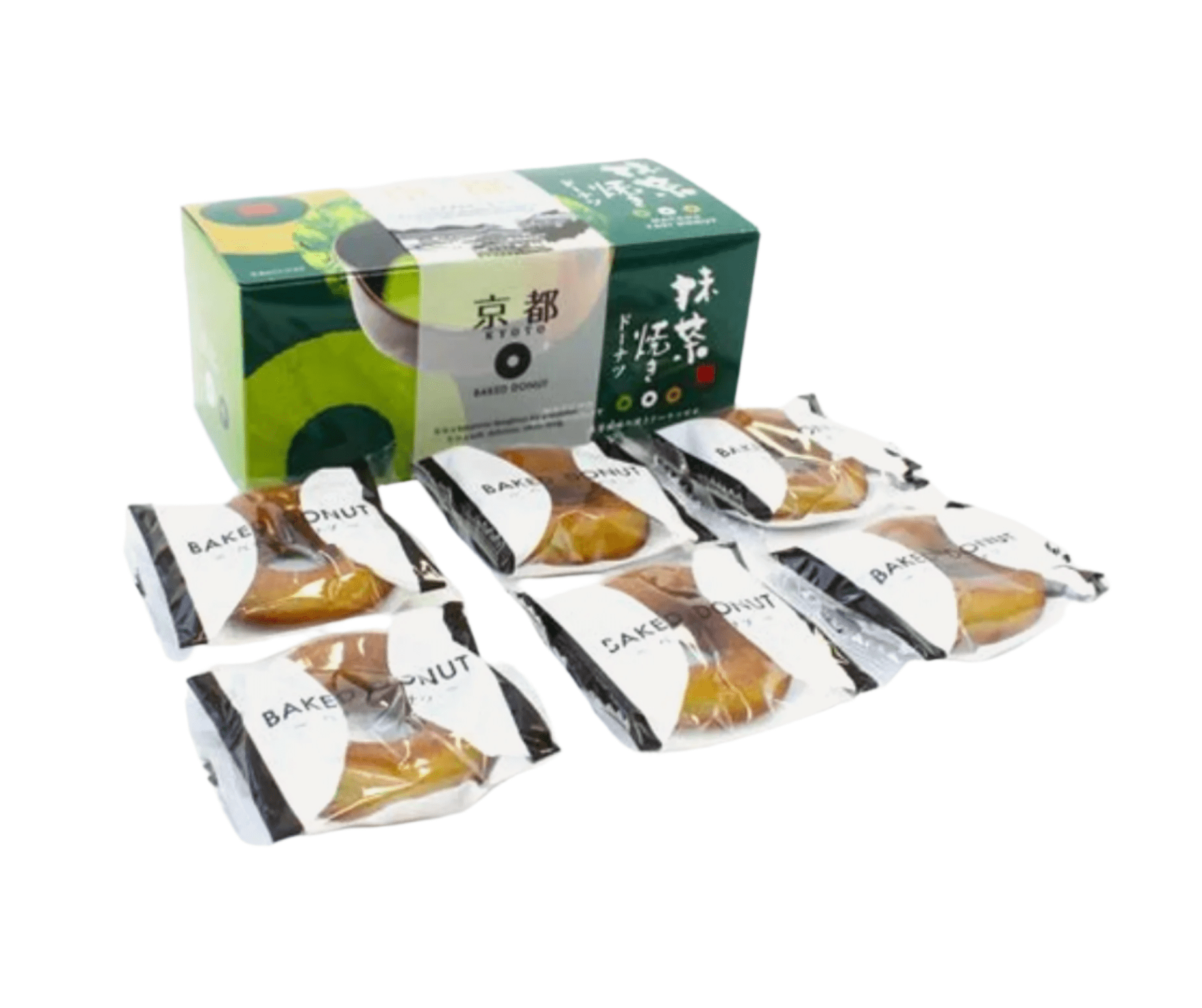 Naniwaya Kyoto Matcha Baked Donuts Box of 6 Pieces – box closed packaging