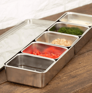 Endo Shoji Tkg 4 - Piece Stainless Steel Condiment Container Set 435x145x60mm