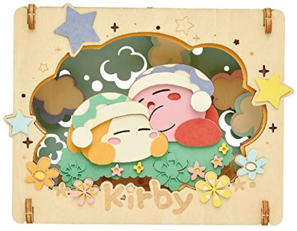 Ensky Pt - W15 Paper Theater Wood Style Kirby's Dream Land Kirby Taking A Nap Papercraft Kit