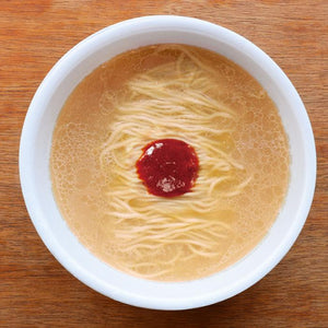 Close-up of Ichiran Instant Noodles, 80g, featuring non-fried noodles for lighter texture