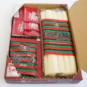 Close-up of Ichiran Ramen Hakata Style Thin Straight Noodles, 645g, featuring chewy texture for rich flavor