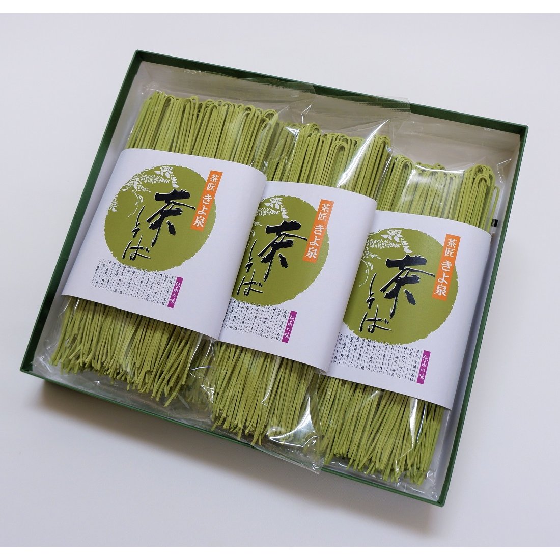 Kiyosen Uji Matcha Authentic Green Tea Soba Noodles 6 Servings, premium matcha infusion, ideal for authentic Japanese meals