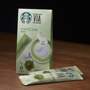 5 Sticks Starbucks Via Tea Essence Matcha with balanced sweetness