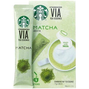 5 Sticks Starbucks Via Tea Essence Matcha, single-serve, designed for matcha lovers