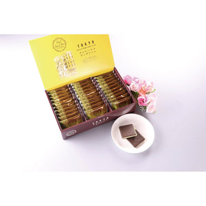 30 Pieces Tokyo Baked Base Chocolate Banana Langue de Chat Cookies, silky banana filling, designed for gifting and portability - YOYOJAPAN Store