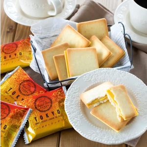 Close-up of Tokyo Baked Base Sweet Potato Langue de Chat Cookies 20 Pieces, featuring buttery crunch for indulgent flavor