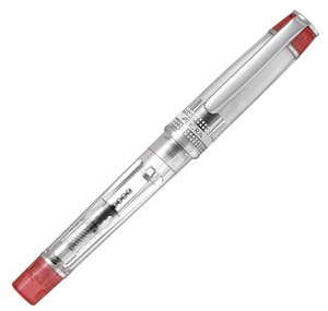Pilot Prera Shikisaiai Transparent Red Fountain Pen, medium nib, acrylic demonstrator body for vibrant everyday use