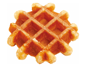 Pack of 6 Manneken Belgian Waffles, soft texture, designed for easy enjoyment