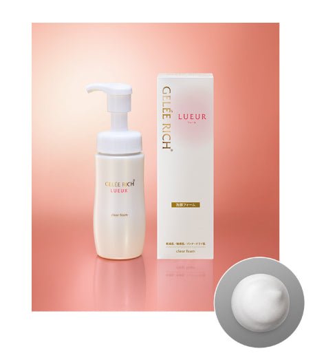 Gelee Rich Lueur Clear Foam Cleans Away Dirt 150ml - Japanese Facial Cleaning Clear Foam