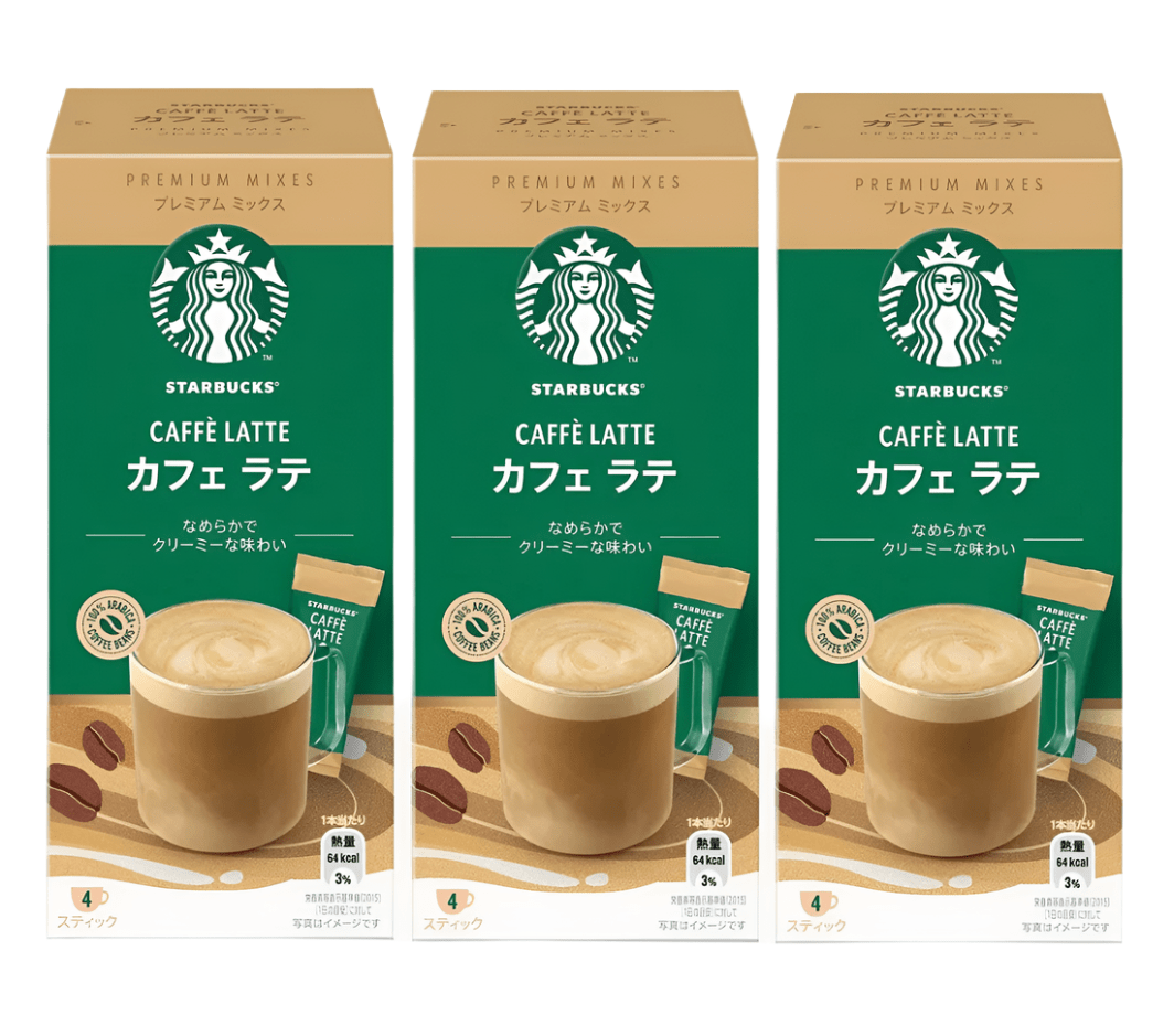 Starbucks Creamy Cafe Latte Premium Mixes (Pack of 3), instant sticks, creamy texture, ideal for home latte preparation