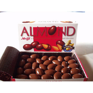 88g Meiji Almond Chocolate Snack (Pack of 10), milk chocolate coating, designed for sharing with family