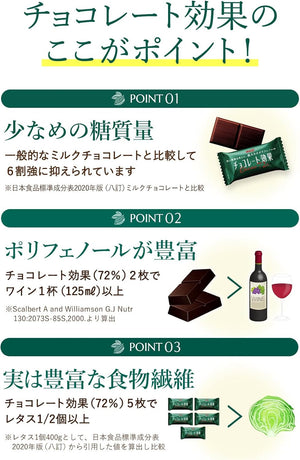 Meiji Chocolate Effect Cacao 72% in 1kg box, polyphenol-rich, perfect for sharing or snacking
