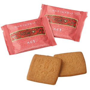 12 Pieces Rokkatei Marusei Butter Biscuit Cookies with almond notes, offering refined crispness for cultural savoring