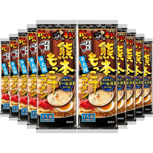 Itsuki Foods Kumamoto Mokkosu Tonkotsu Ramen, Pack of 10, non-fried noodles, ideal for quick meals