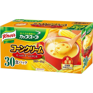 Ajinomoto Knorr Cup Soup Corn Cream with Croutons 30 Servings, instant sachets, creamy corn flavor, ideal for quick snacks