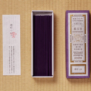 Kungyokudo Japanese Incense Sakaimachi 101 in 60 Sticks, low-smoke formula, designed for relaxation