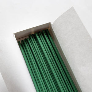 Close-up of Kungyokudo Japanese Incense Uji Matcha Green Tea, 60 Sticks, featuring natural ingredients for serene ambiance