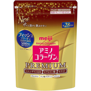 Meiji Amino Collagen Powder Premium, 196g, odorless formula, ideal for beauty support