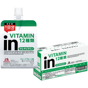 Morinaga In Jelly Multivitamin Drink, 180g × 6 Pieces, grapefruit flavor, ideal for daily nutrition