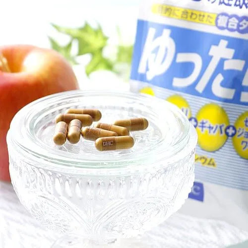 60-tablet DHC Yuttari Supplement for 30 Days (For Having Good Sleep), theanine blend, designed for daily well-being support