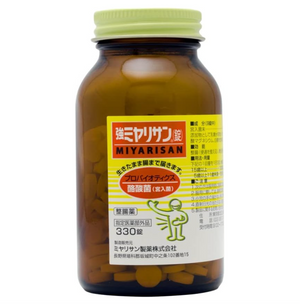 Close-up of Strong Miyarisan Tablets, 330 Tablets, featuring Clostridium butyricum for gut harmony