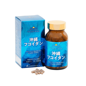 Kanehide Bio Okinawa Fucoidan Supplement, 180 Capsules, pure mozuku extract, ideal for daily wellness