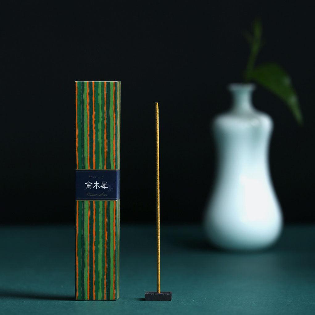 40 Sticks Nippon Kodo Kayuragi Kinmokusei Japanese Incense Stick Osmanthus, clean-burning design, designed for mindful moments