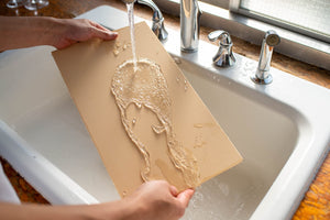 420x250x13mm Asahi Cookin' Cut Rubber Cutting Board, antibacterial material, designed for professional and home use