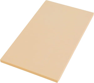 Close-up of Asahi Cookin' Cut Rubber Cutting Board, 420x250x13mm, featuring synthetic rubber for hygienic chopping