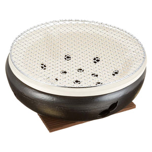 Asahisunred Ceramic Charcoal Konro Grill, 30cm, far-infrared heating, ideal for yakitori preparation