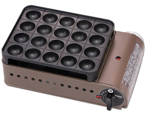 Iwatani Cassette Gas Takoyaki Maker Japan Super Flame Octopus (Entako) Cb-Etk-1, 16 holes, non-stick plate, ideal for takoyaki cooking
