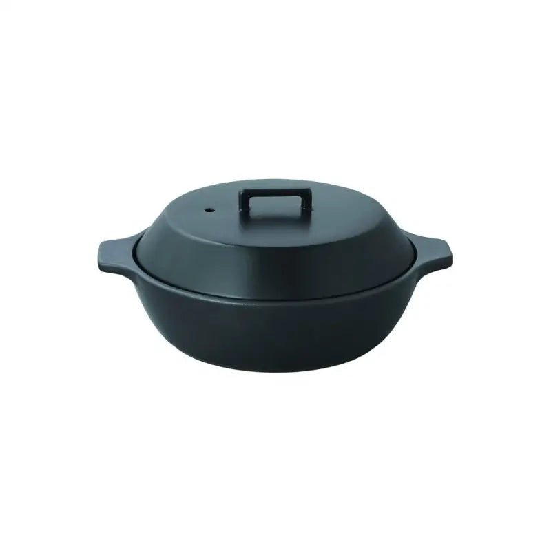Kinto Kakomi Ih Clay Pot 1.2L Black 25191, 1.2L, heat-resistant ceramic, ideal for simmering soups