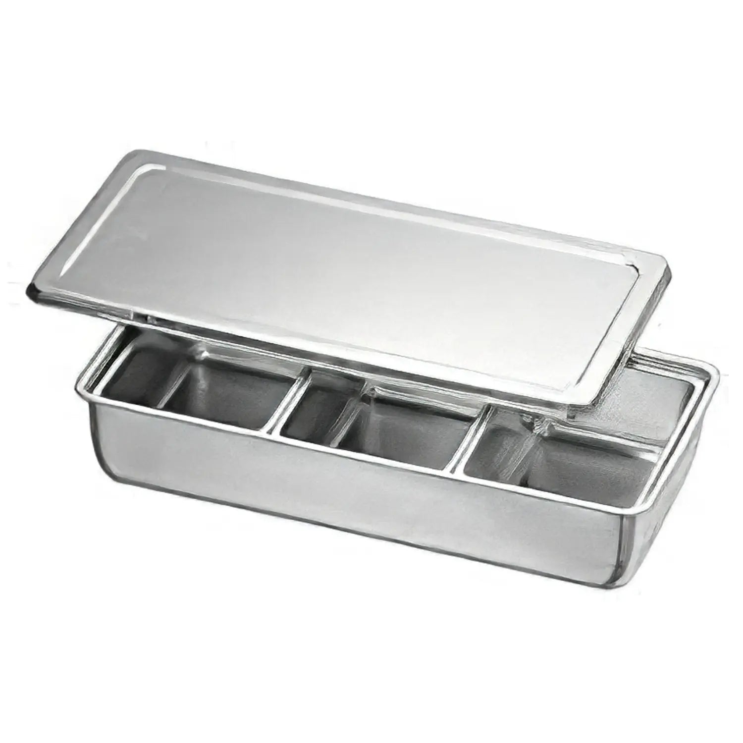Koinu Stainless Steel Yakumi Seasoning Container 3 Compartments, hygienic lid, ideal for condiment organization
