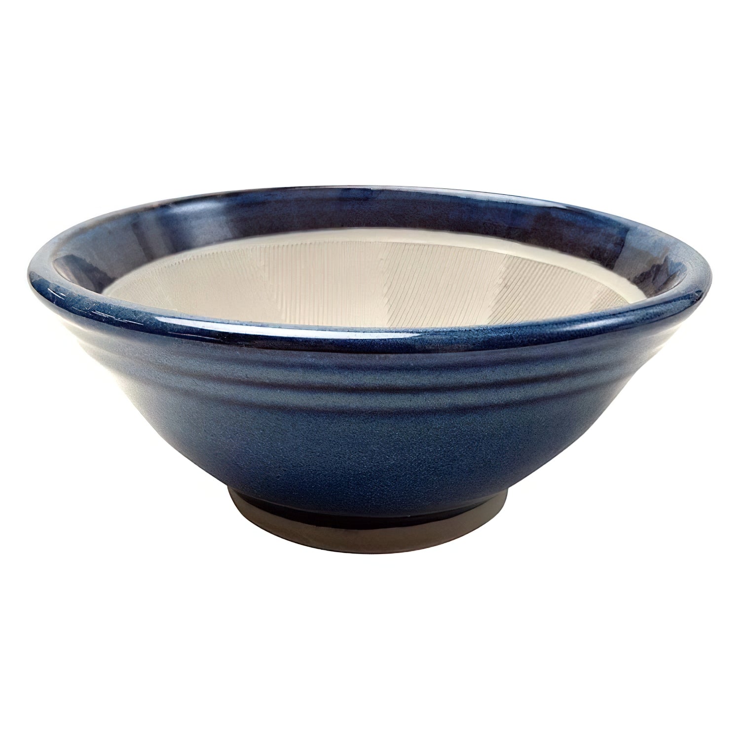 Motoshige Ceramic Blue Suribachi Mortar 22cm Made in Japan, handcrafted patterns, ideal for grinding spices