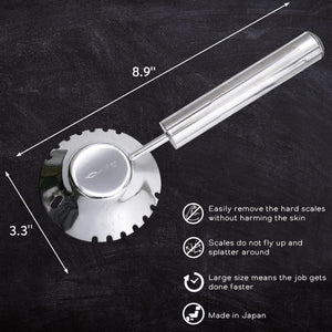 Compact Prince Ginrin Fish Scaler, ergonomic handle, designed for home cooks and chefs