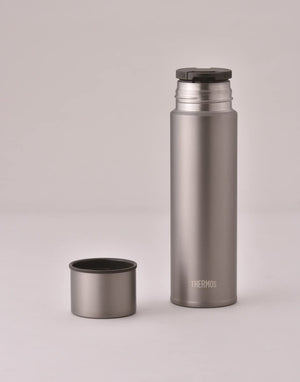 Thermos FJN-500T Titanium Vacuum Insulated Bottle in 500ml, titanium construction, perfect for hot and cold drinks