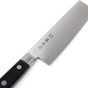 Tojiro Fujitora Dp 3-Layer Nakiri Knife in 165Mm Fu-502, composite wood handle, perfect for chopping
