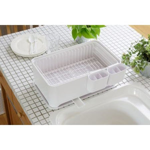 Wahei Freiz Compact Multi-Functional Dish Drainer Dish Drying Rack, compact storage mode
