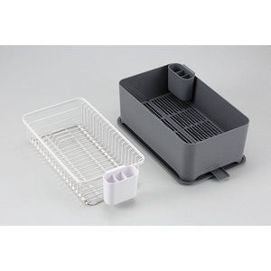 Wahei Freiz Compact Multi-Functional Dish Drainer Dish Drying Rack with cutlery basket