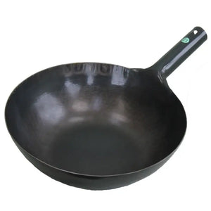 Yamada Kogyosho Japan Iron Hammered 33Cm One-Handed Wok (1.2Mm Thick), hand-hammered surface, ideal for stir-frying