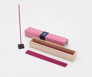 Nippon Kodo Japanese Incense Kayuragi Rose in 40 Sticks, mini ceramic holder, perfect for daily rituals