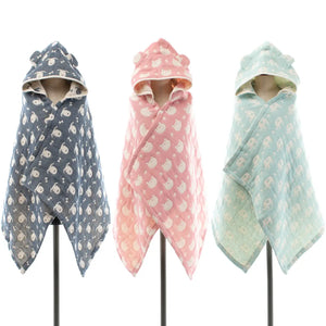 Hartwell Imabari 6-Layer Muslin Hooded Baby Bath Towel 110cm - YOYO JAPAN