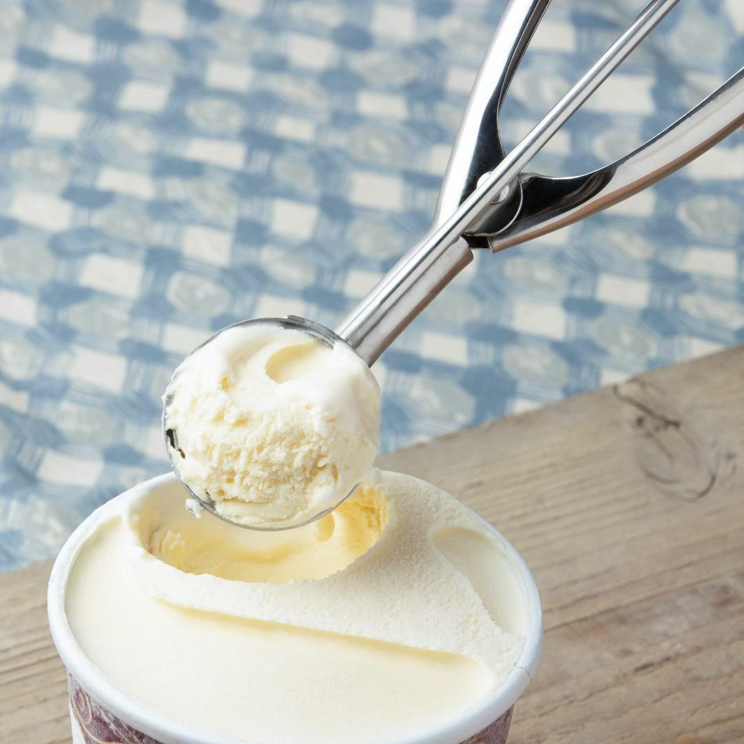 Large 80ml Yukiwa Stainless Steel Disher Scoop, designed for ice cream and cookies