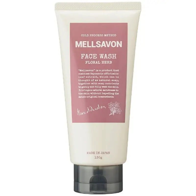 Japan Gateway Mellsavon Face Wash Floral Herb 130g - Refreshing Facial Cleanser