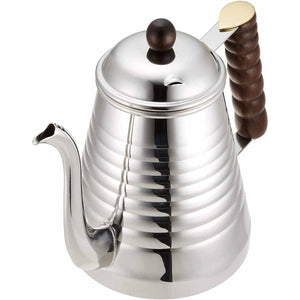 Kalita SSW Hand Drip Gooseneck Kettle (Stainless Steel Pour Over Coffee Pot) 1L