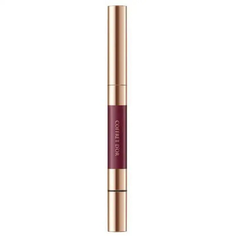Kanebo Coffret Doll Contour Lip Duo 05 Burgundy - Japanese Lipstick For Dry Lips
