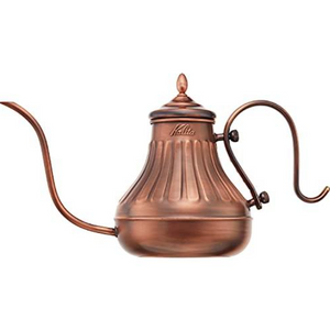 Kalita Copper Pot Pour Over Coffee Kettle, 900ml, gooseneck spout, ideal for precise brewing