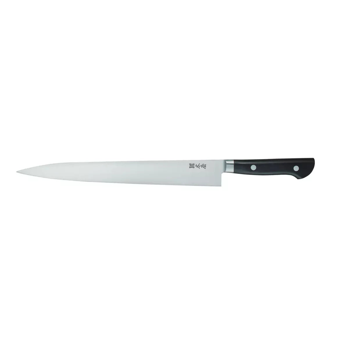 Kiya Carbon Steel Sujihiki Japanese Carving Knife 270mm, sharp carbon steel blade, ideal for meat and fish slicing.